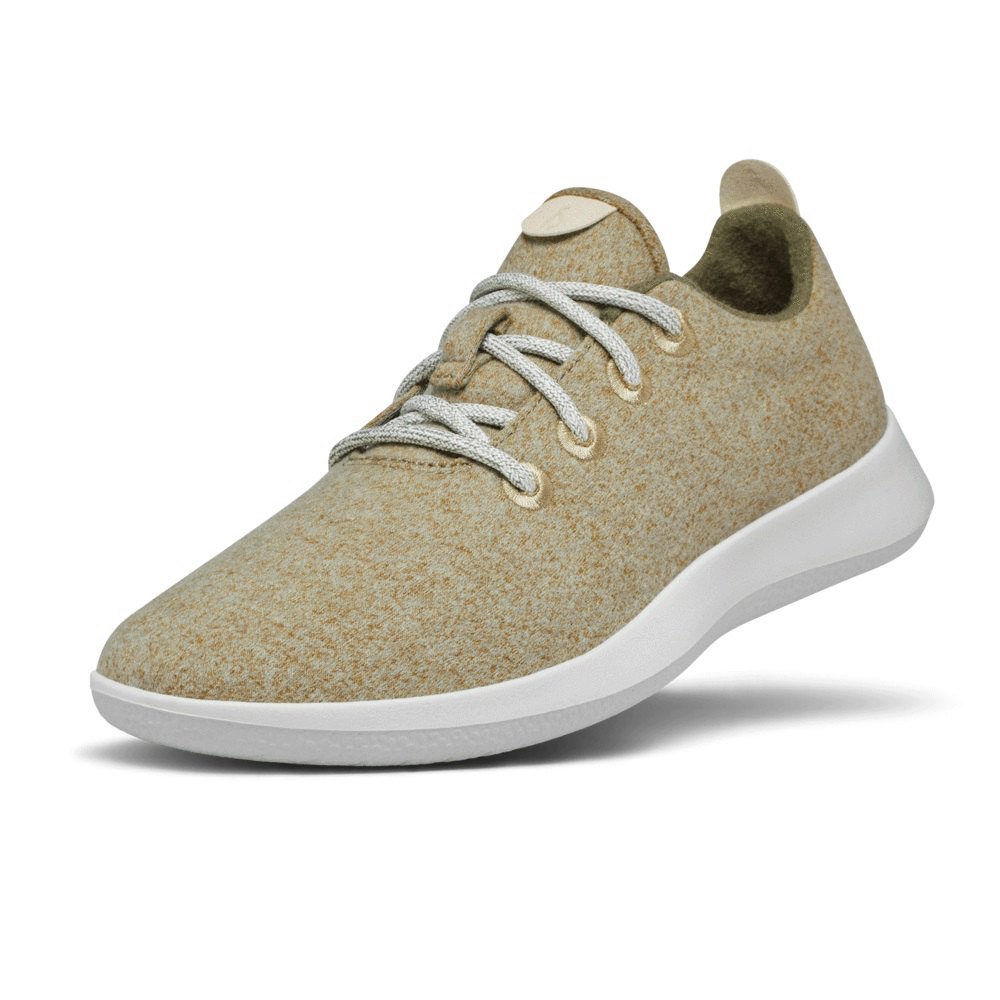 Allbirds Men's Sneakers Khaki - Wool Runners - 41508WIGJ